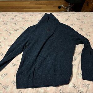 J. Crew Lambswool Shawl-Collar Sweater Marled Indigo Men’s Size XL NEW With Tags